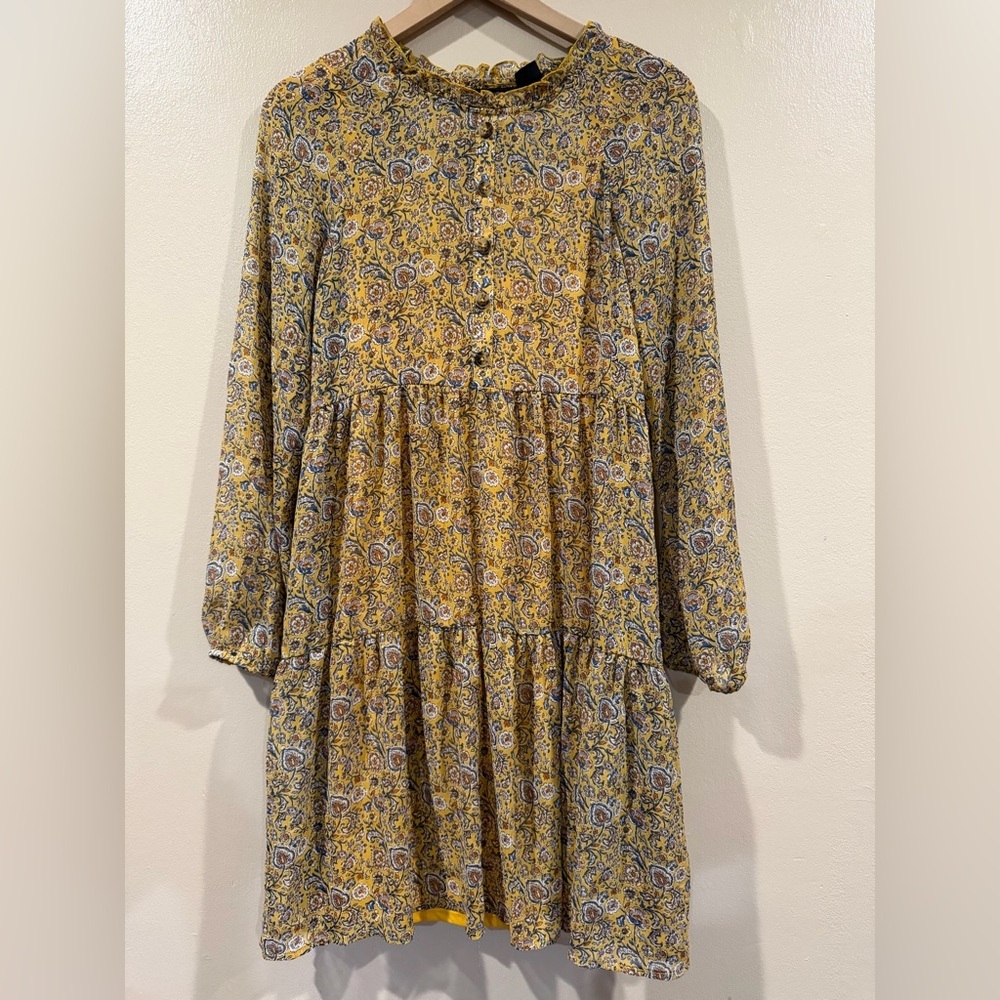 Art Class Yellow Floral Dress Size Small/Medium Great Condition